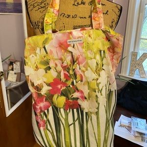 Floral bath and body works tote bag